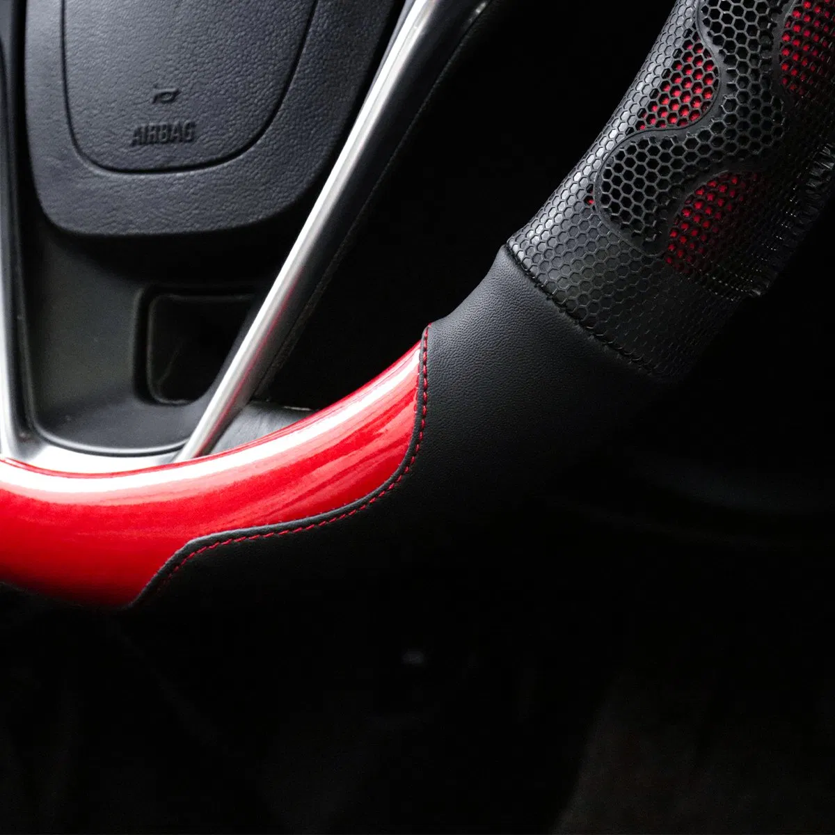 Microfiber Leather Car Steering Wheel Cover Anti-Slip Accessories Universal 15 Inch for Men and Women