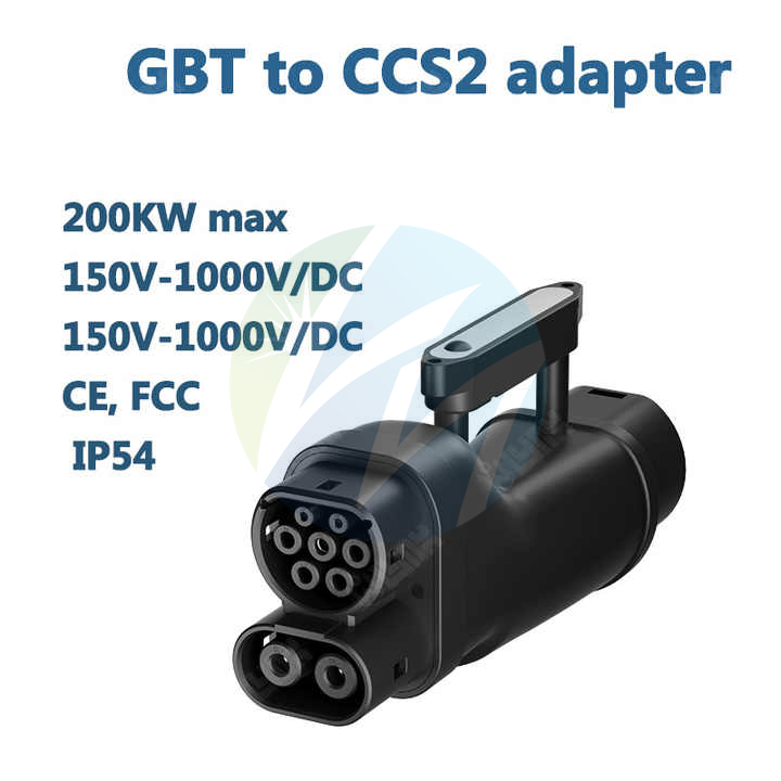 Gbt to CCS2 Electric Car Adapter Fast Charging Adapter DC 1000V 250kw EV Charger Adapter Gbt to CCS Combo2 Connector Plug