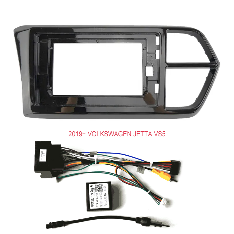 Car GPS Navigation Frame Auto Spare Parts Accessories Suitable for 2019+ Volkswagen Jetta Vs5 (10.1INCH, LHD, UV BLACK)