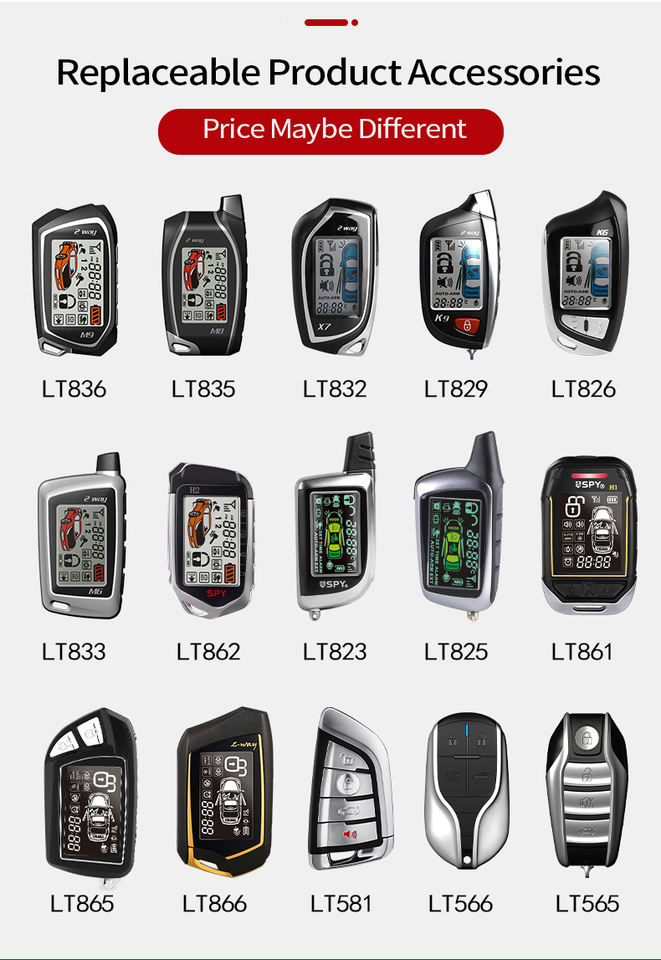 High Tech Octopus Spy LCD Screen Pager 5000m Two Way Universal Remote Engine Start Car Alarm &amp; Sensors System Security A40