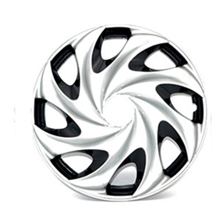 Stylish Hubcaps Universal Wheel Cover Type F Silver Black PP Plastic Durable Wheel Rim Caps Car Styling Accessories Parts