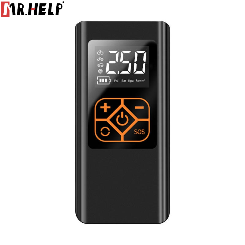 Emergency Light Smart Digital Display Car Tire Air Pump