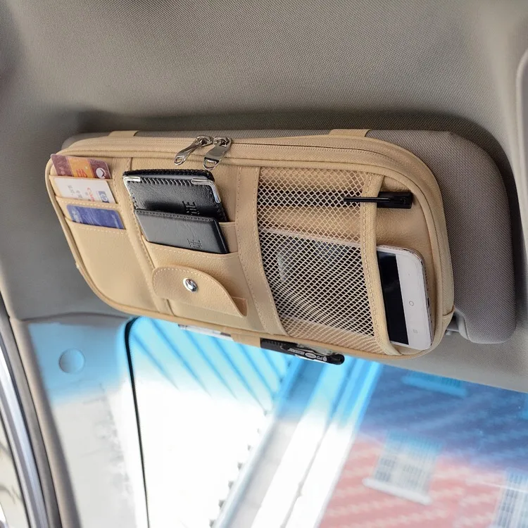 Black Car Visor Pocket