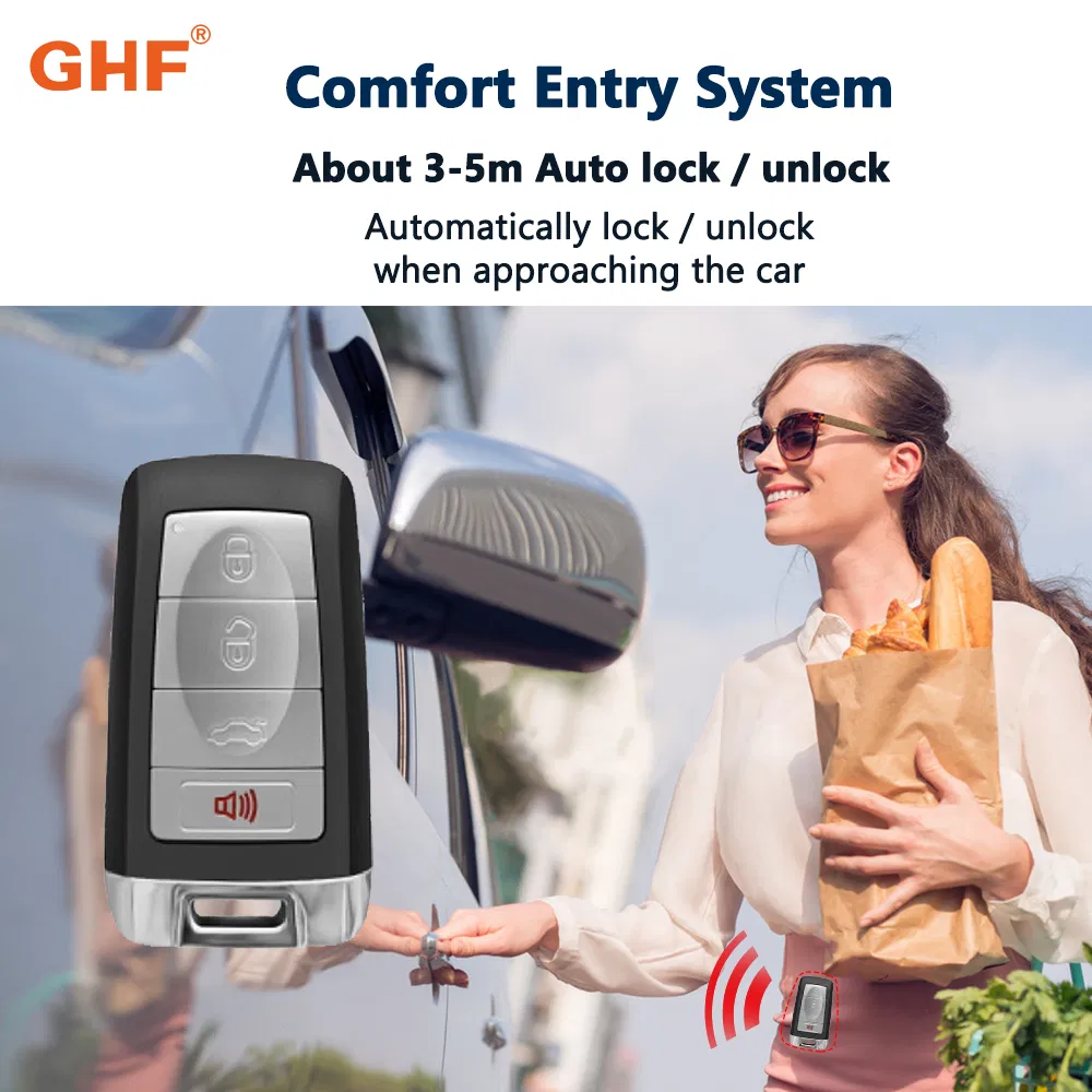 12V Universal One Way Pke Car Alarm System with Bluetooth APP Remote Engine Start Car Security Accessories