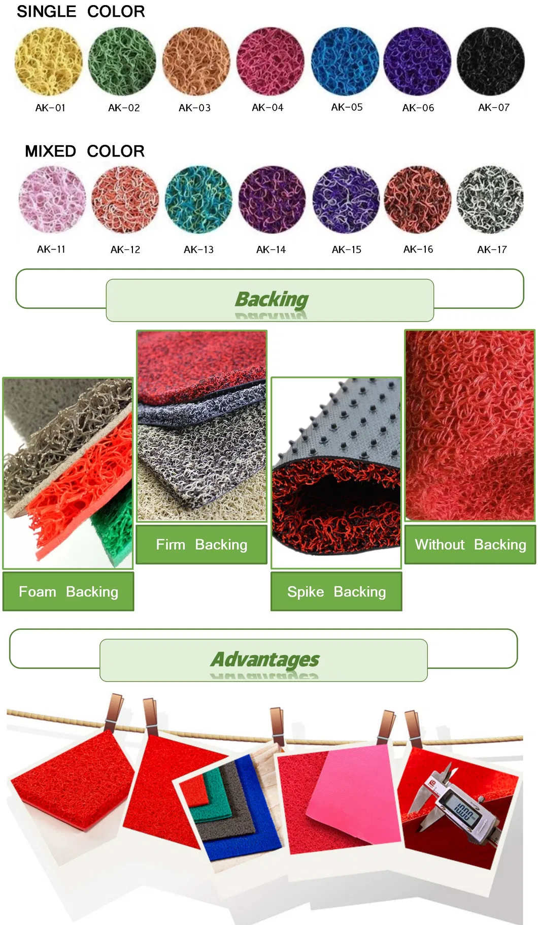 Mixed Color PVC Mat