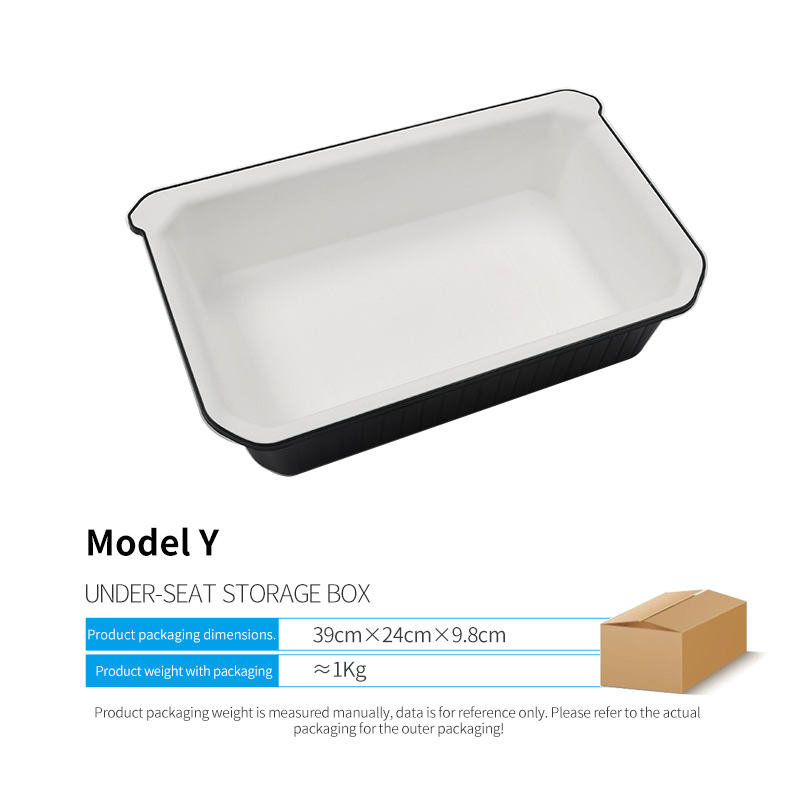 Tesla Car Interior Accessories Under-Seat Storage Box Organize Neatly Made of TPE Material for Tesla Model Y 2021 2022 2023