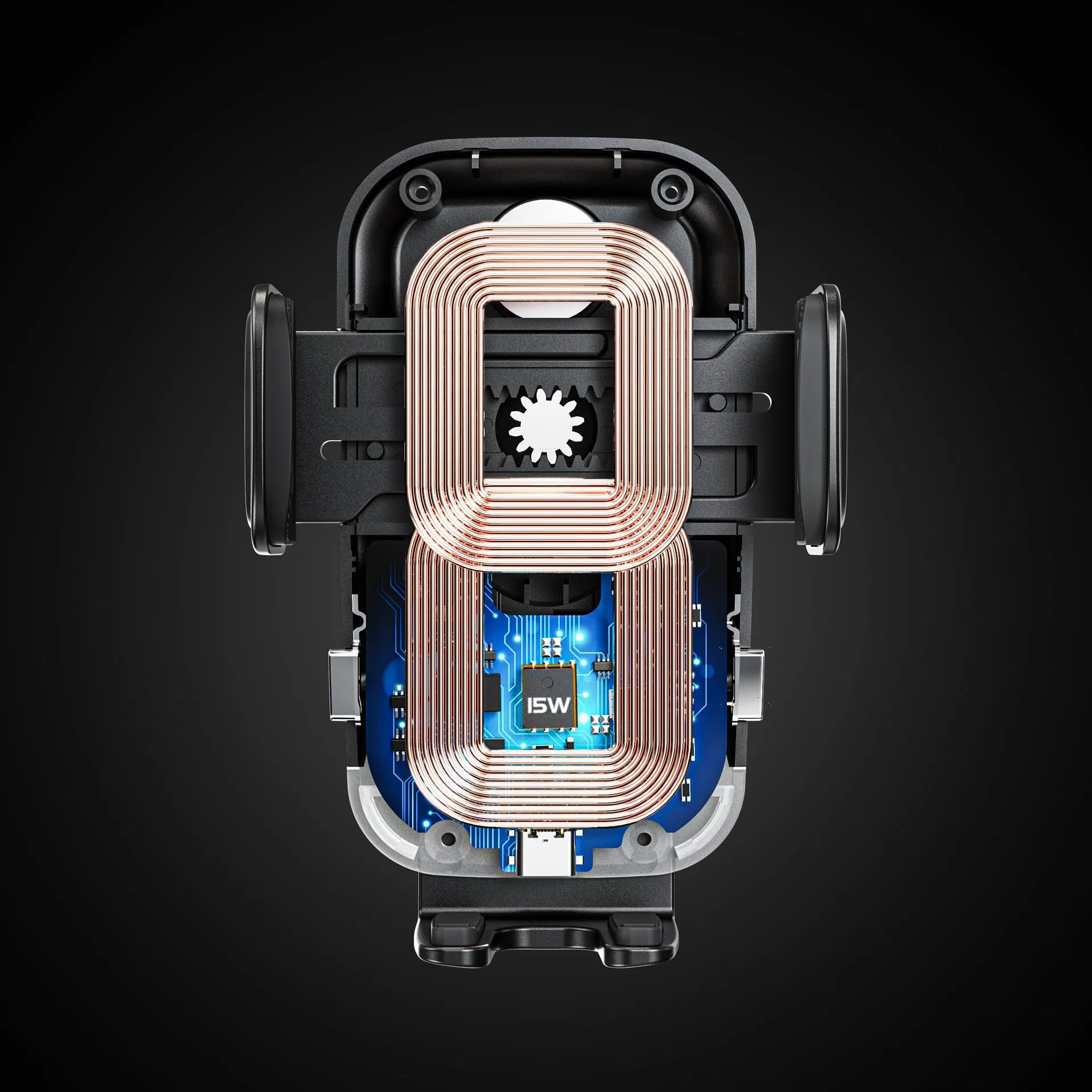 15W Fast Charging Wireless Car Phone Mount for Easy Use