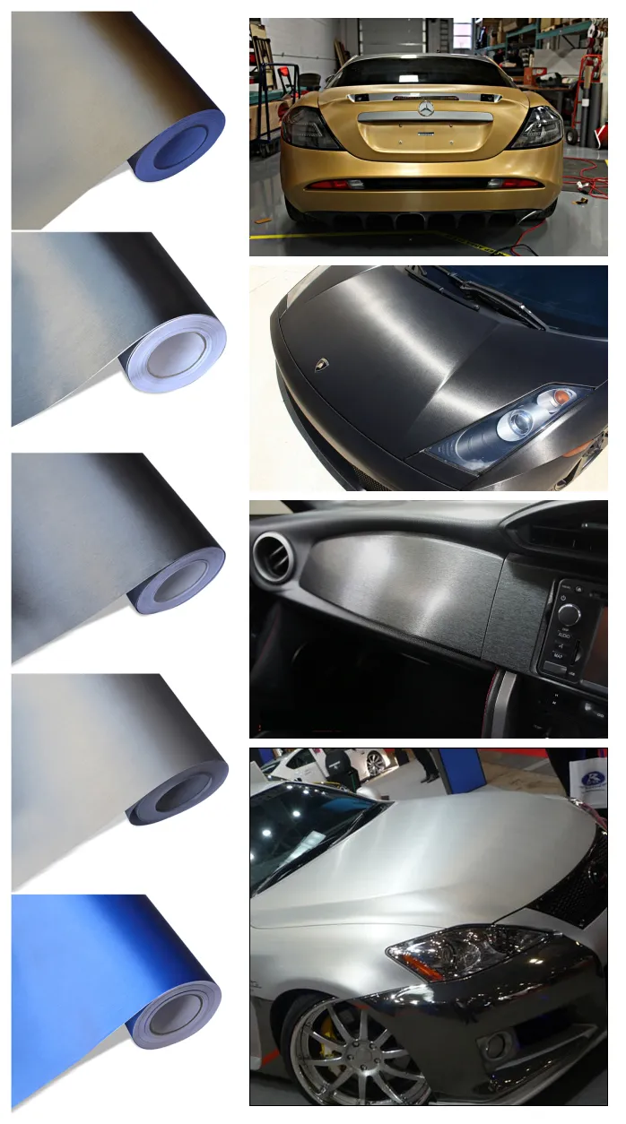 Metallic Brushed Car Sticker Vinyl