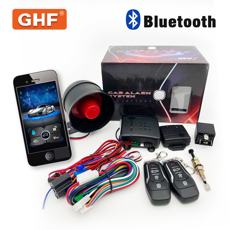 12V APP Control Key Keyless Entry Remote Auto Engine Start Security Car Alarm System by Cell Phone