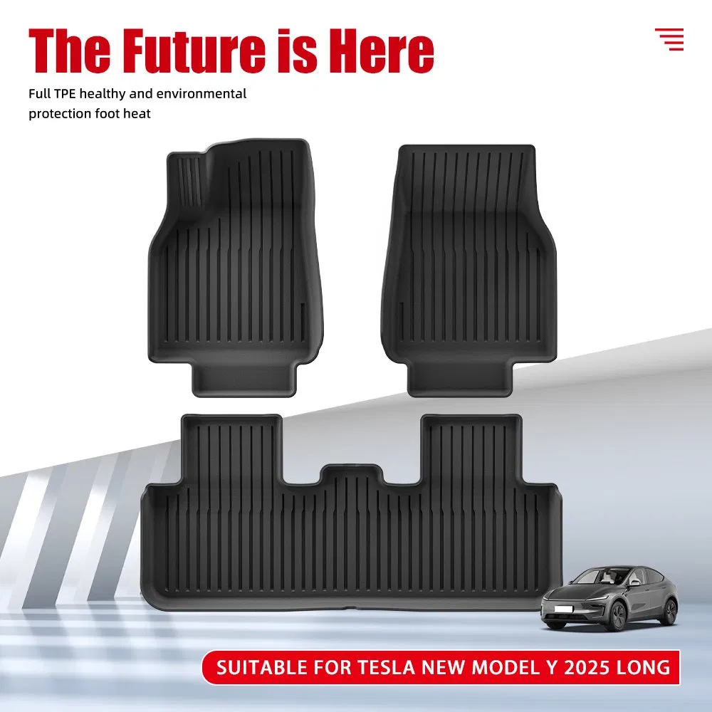New Products TPE Car Mat Waterproof Non-Slip Car Floor Mat for Tesla New Model Y 2025 Long