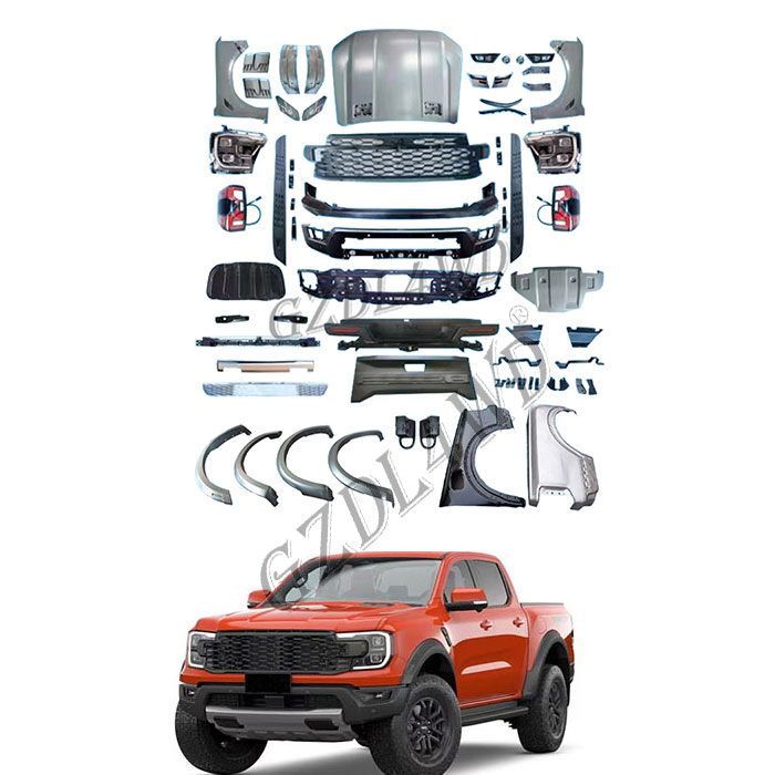 Gzdl4wd Car Exterior Accessories Conversion Body Kits for Ranger T6 T7 T8 2012-2021 Upgrade Raptor Auto Body Parts Front Bumper Kits
