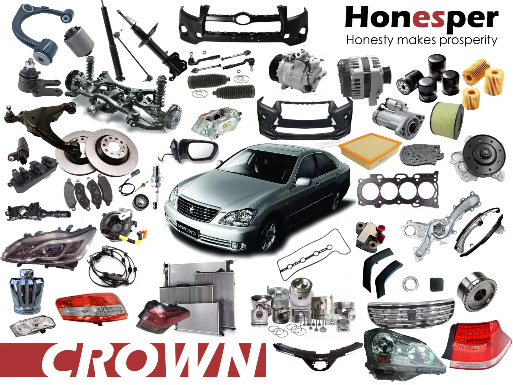 Wholesale Car Spare Parts Auto-Part Car Accessories Engine Air Filter for Toyota Crown Comfort 2000-2008 17801-70040