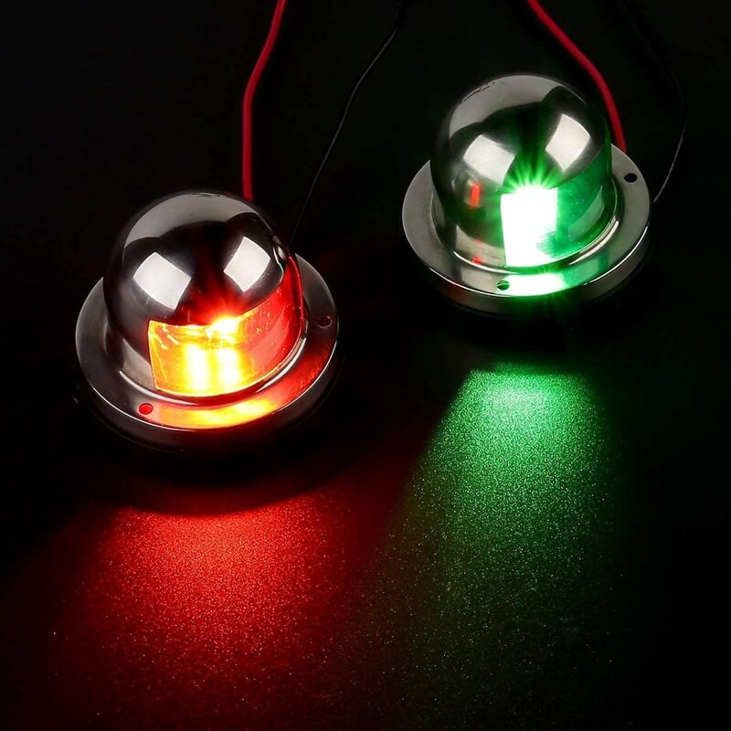 Waterproof LED Marker Warning Light Green Red Marine Car Accessories Ships Boat Navigation Lights Yacht Signal Light