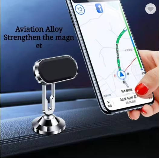 Wholesale Gift Vacuum Strong Magnets Metal Aluminum Alloy 360° Rotating Car Accessories Navigation Dashboard Fixed Bracket Mobile Cell Phone Holder