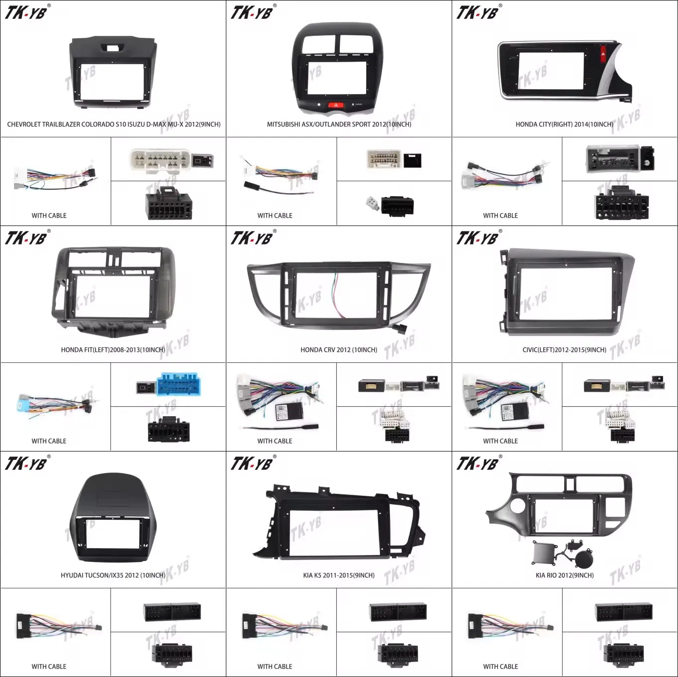 New Android Car Player Fascia Frame Navigation &amp; GPS Car Radio Frame Interior Accessories Car DVD Player Frame Screen Panel