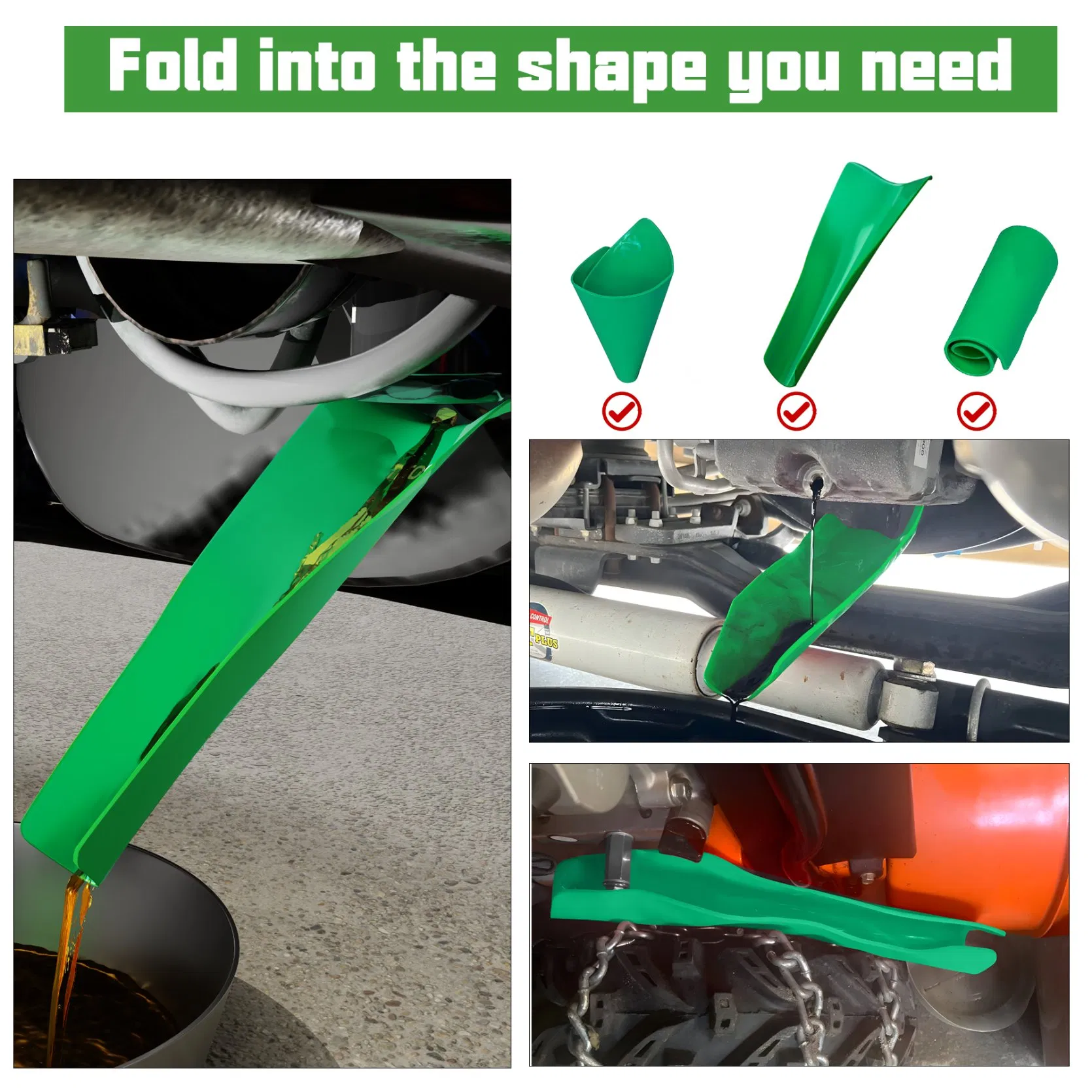 Flexible Draining Tool with Oil Guide Plate for Car