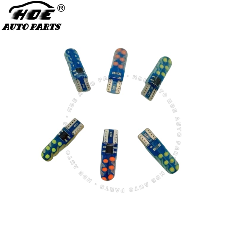 Car Accessories T10 COB Auto Motorcycle Car LED Bulb Flash Auto LED Interior Reading Indicator Lights Bulbs Multi-Color Silica