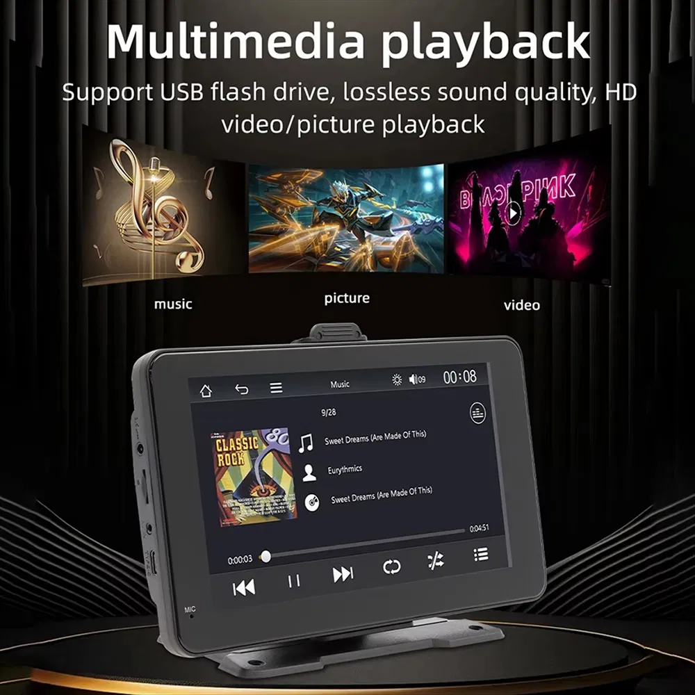 B5320r 7 Inch Carplay Car Accessory Navigation HD Camera Dash Cam Bluetooth-Compatible MP5 Player for Android iPhone