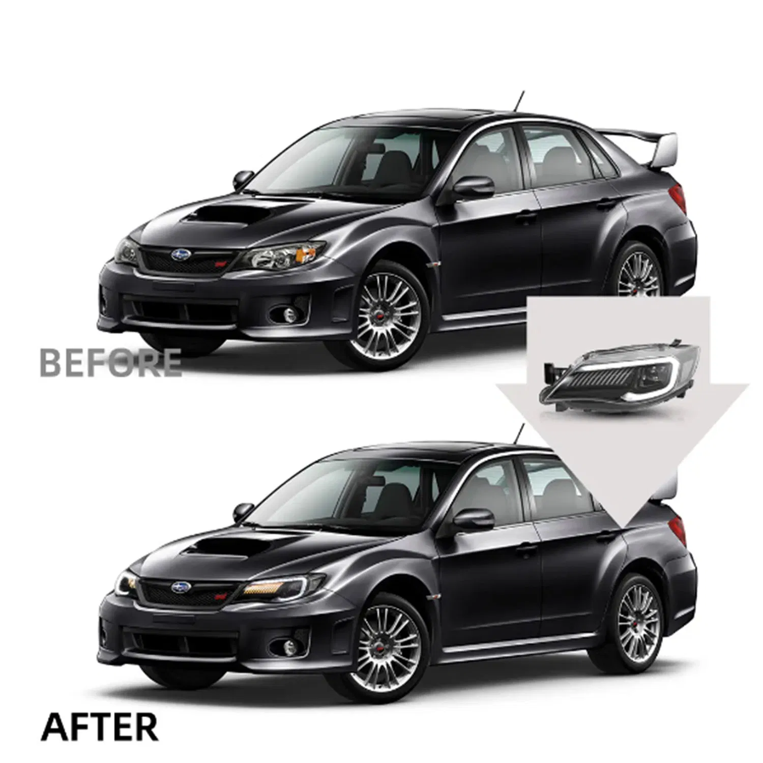 Tdh Car Styling Head Lamp for Subaru Wrx LED Headlight 2008-2014 Auto Accessories