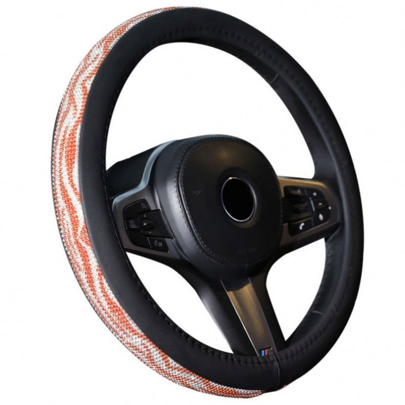 New Car Steering Wheel Cover Anti Slip PU Leather Steering Covers Suitable 37-38cm Carbon Fiber Car Decoration Car Accessories