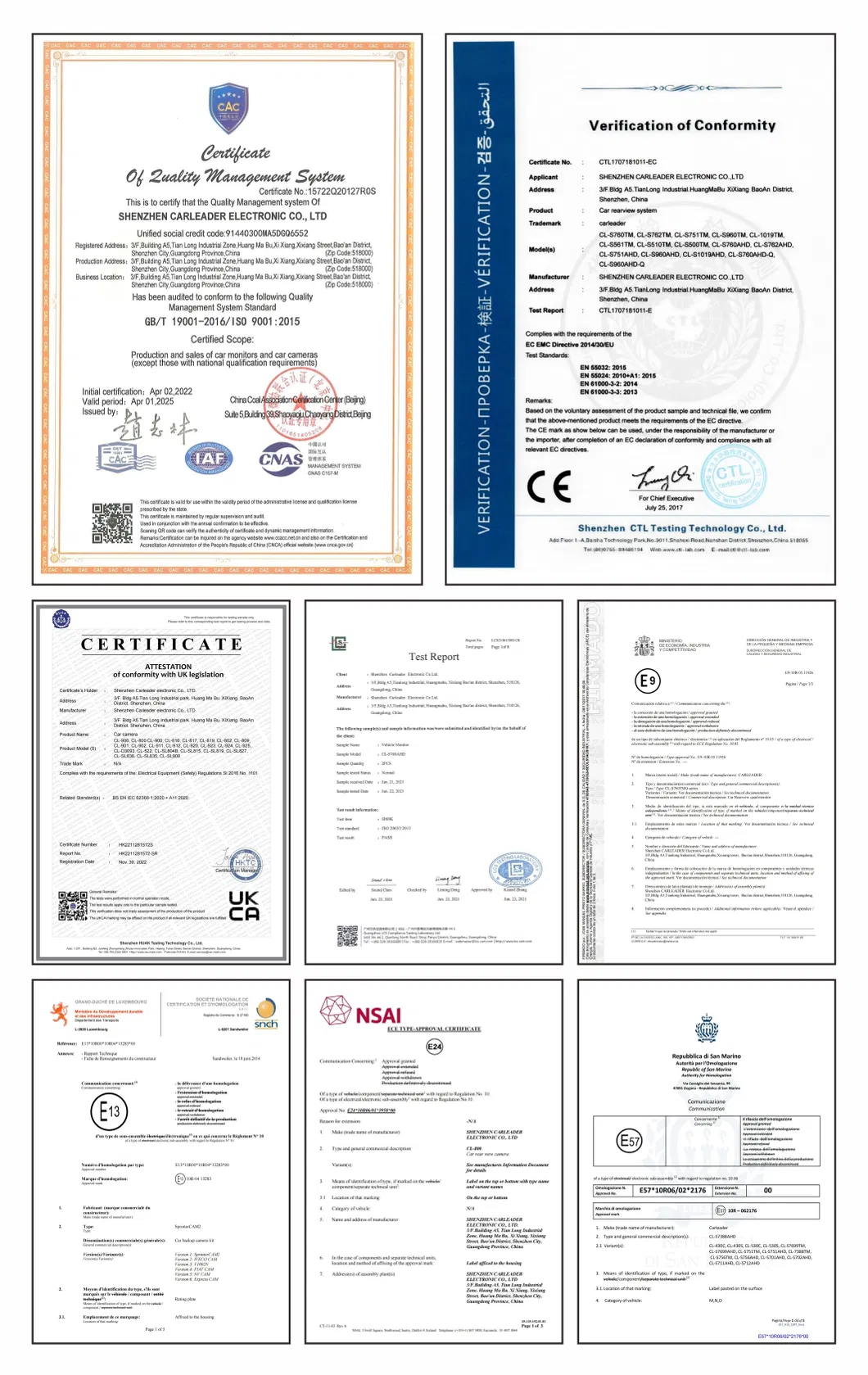 Product Certifications