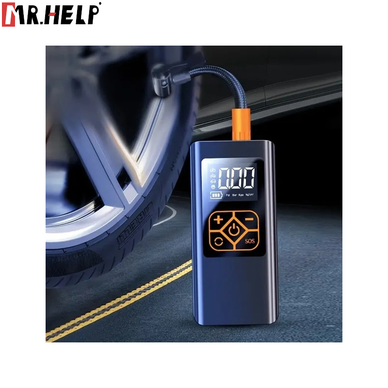 Emergency Light Smart Digital Display Car Tire Air Pump