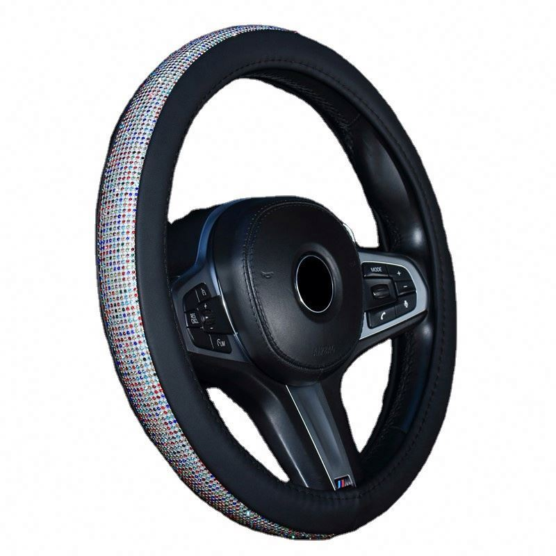 New Car Steering Wheel Cover Anti Slip PU Leather Steering Covers Suitable 37-38cm Carbon Fiber Car Decoration Car Accessories