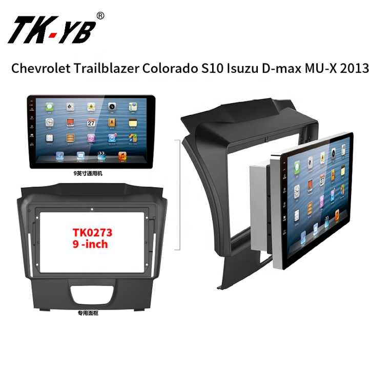 Tk-Yb 9-Inch Car Navigation Panel for Isuzu D-Max 2015 Auto Parts Interior Accessories Trim Panel Instrument Mounting Frame