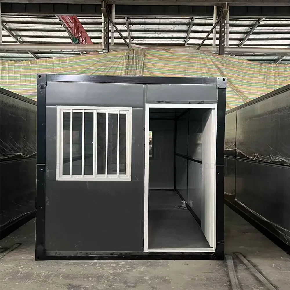 Prefab Folding Container House All-Weather Rectangular Capsule Design with EPS/Rockwool Sandwich Panel