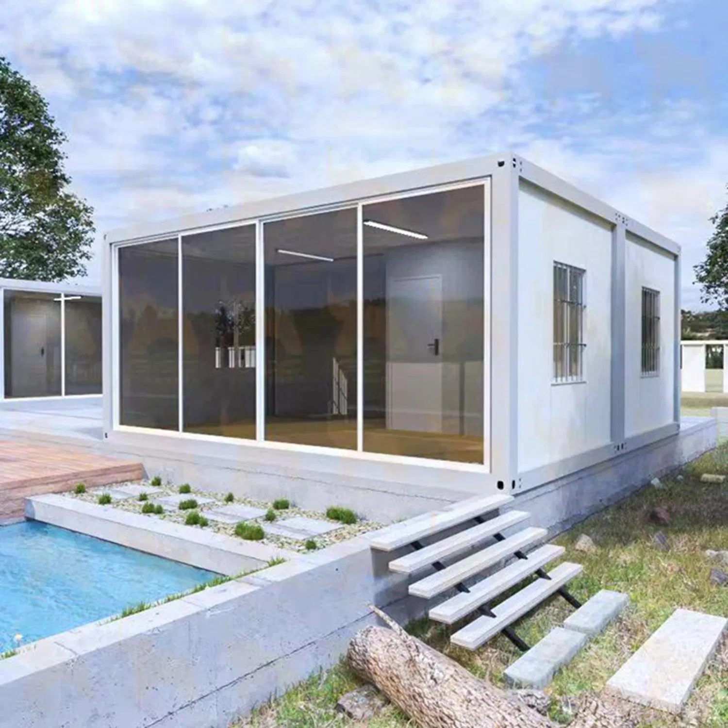 Prefabricated Double Layered Integrated House Family Residential Construction Site