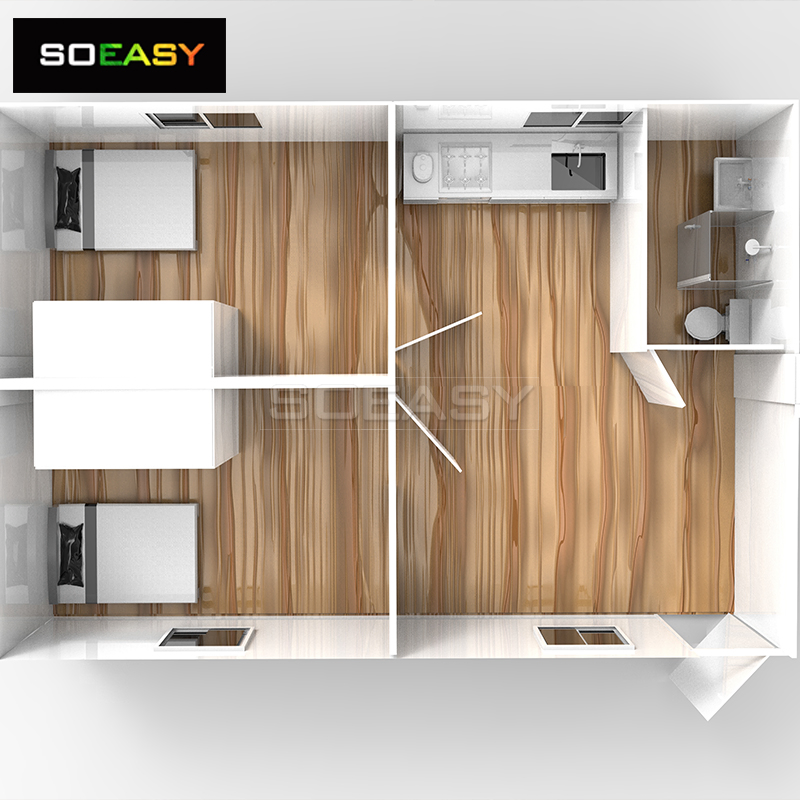 China Factory Prefabricated Home Refugee Tiny Expandable Labor Prefab House Mining Camp