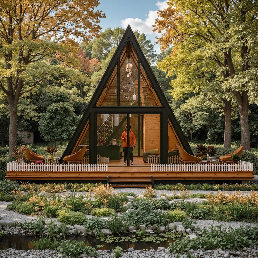 Luxury Frame Tiny House Triangle a Frame House Prefab Villa Heat-Insulated Portable Casa Contenedor Modular Homes Prefabricated House