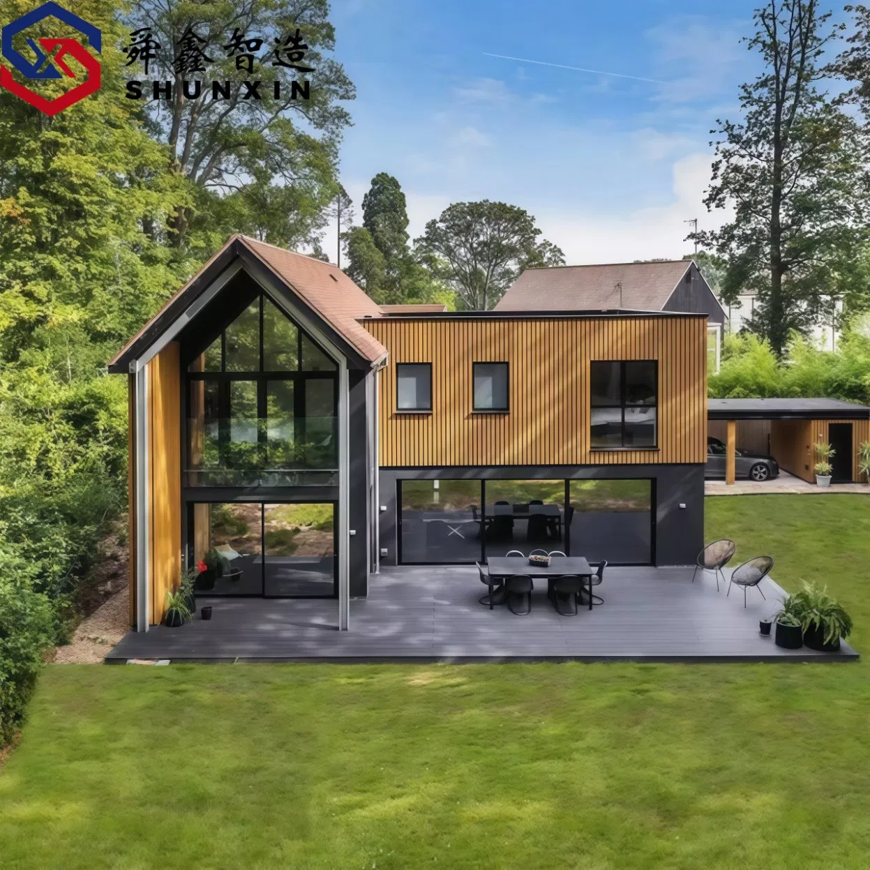 Double Storey Light Steel Pod Modular China Mobile Luxury Prefab Villa Prefabricated House