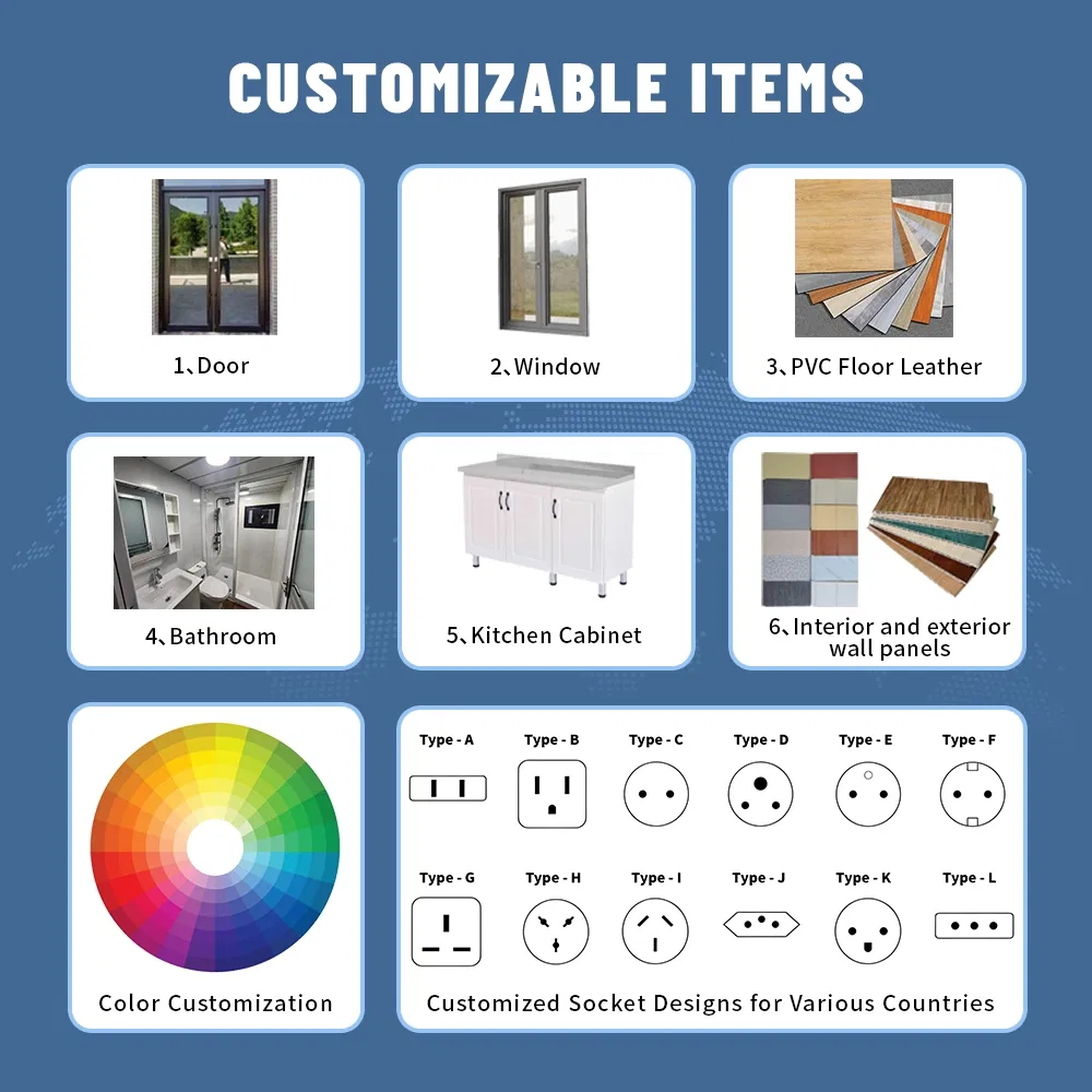 Family 2-Bedroom Luxury Residential Modern and Simple Assembled Detachable Prefabricated Container House