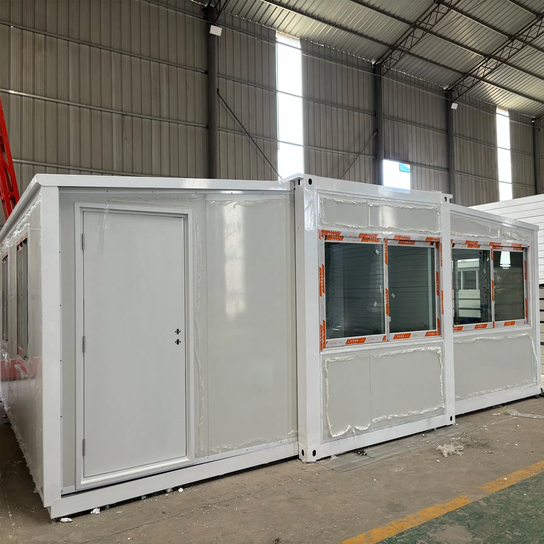 Expandable Prefabricated Container House -Modular House Foldable Steel Frame Portable Home for Office, Camping, Emergency Shelter