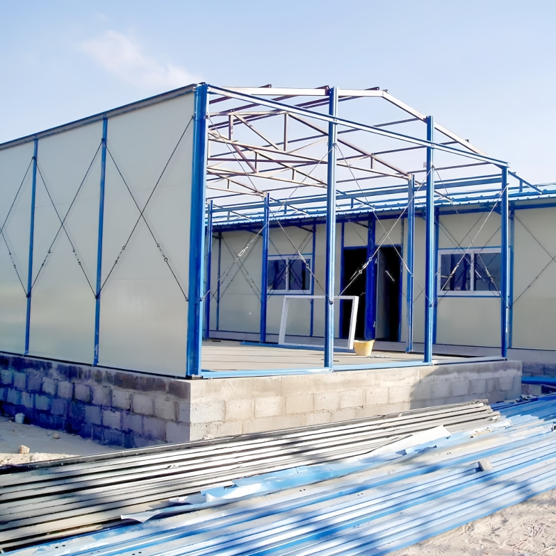 Construction Site Temporary Dormitory Office EPS Sandwich Panel Prefab Living House