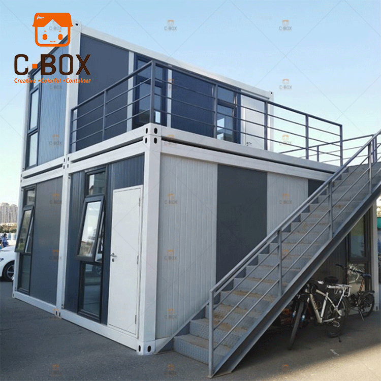 Custom Prefabricated House Container Steel Frame Double Storey Prefab House