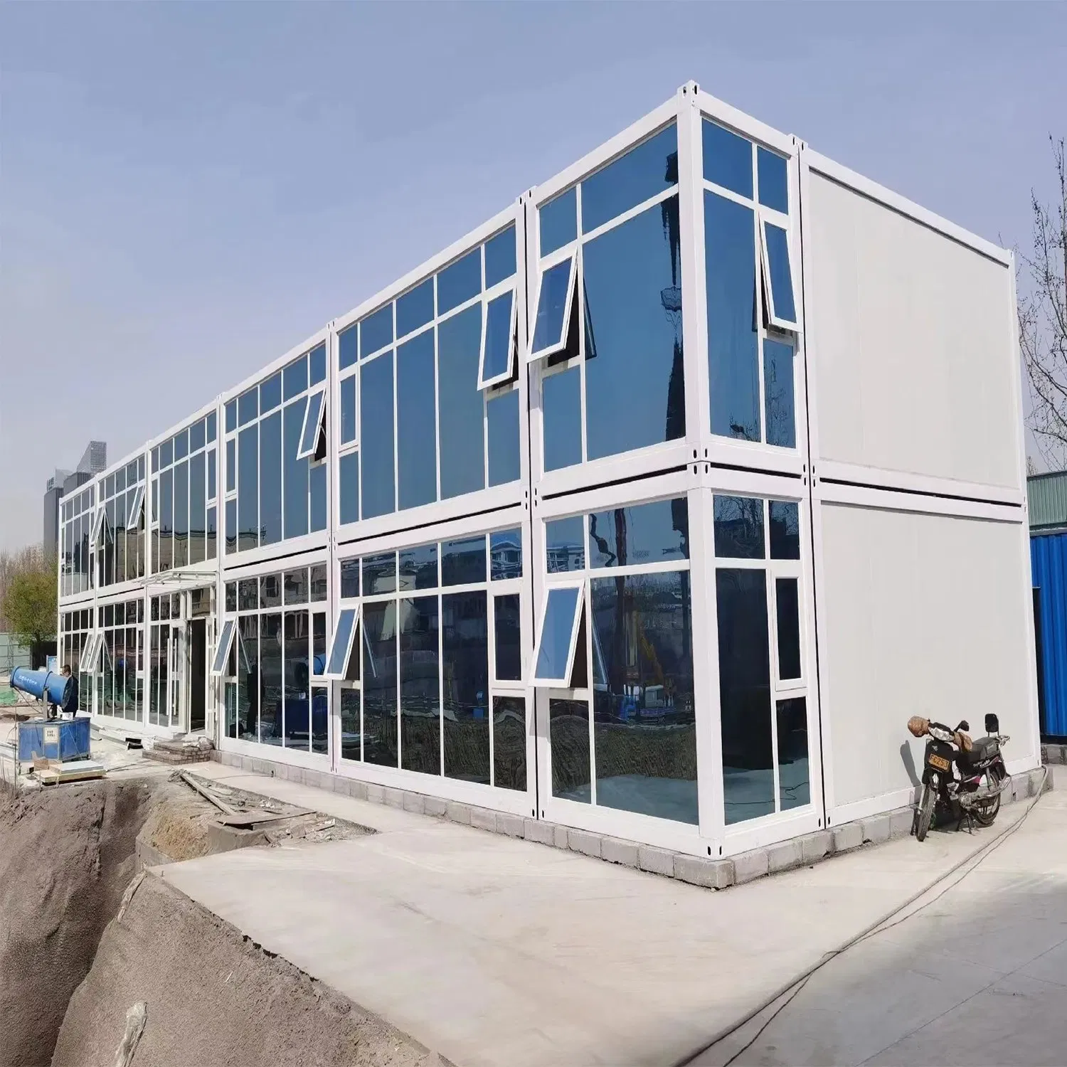 Prefabricated Double Layered Integrated House Family Residential Construction Site