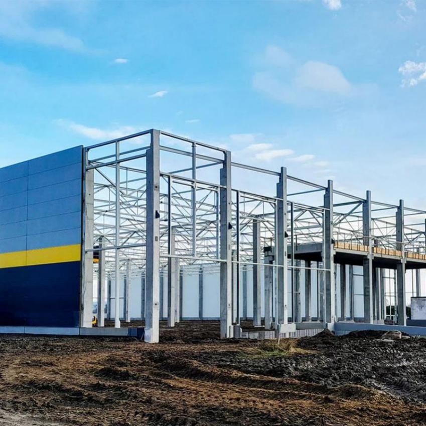 Construction Prefabricated Garage Prefabricated Warehouse Metal Building Steel Structure Shed Workshop