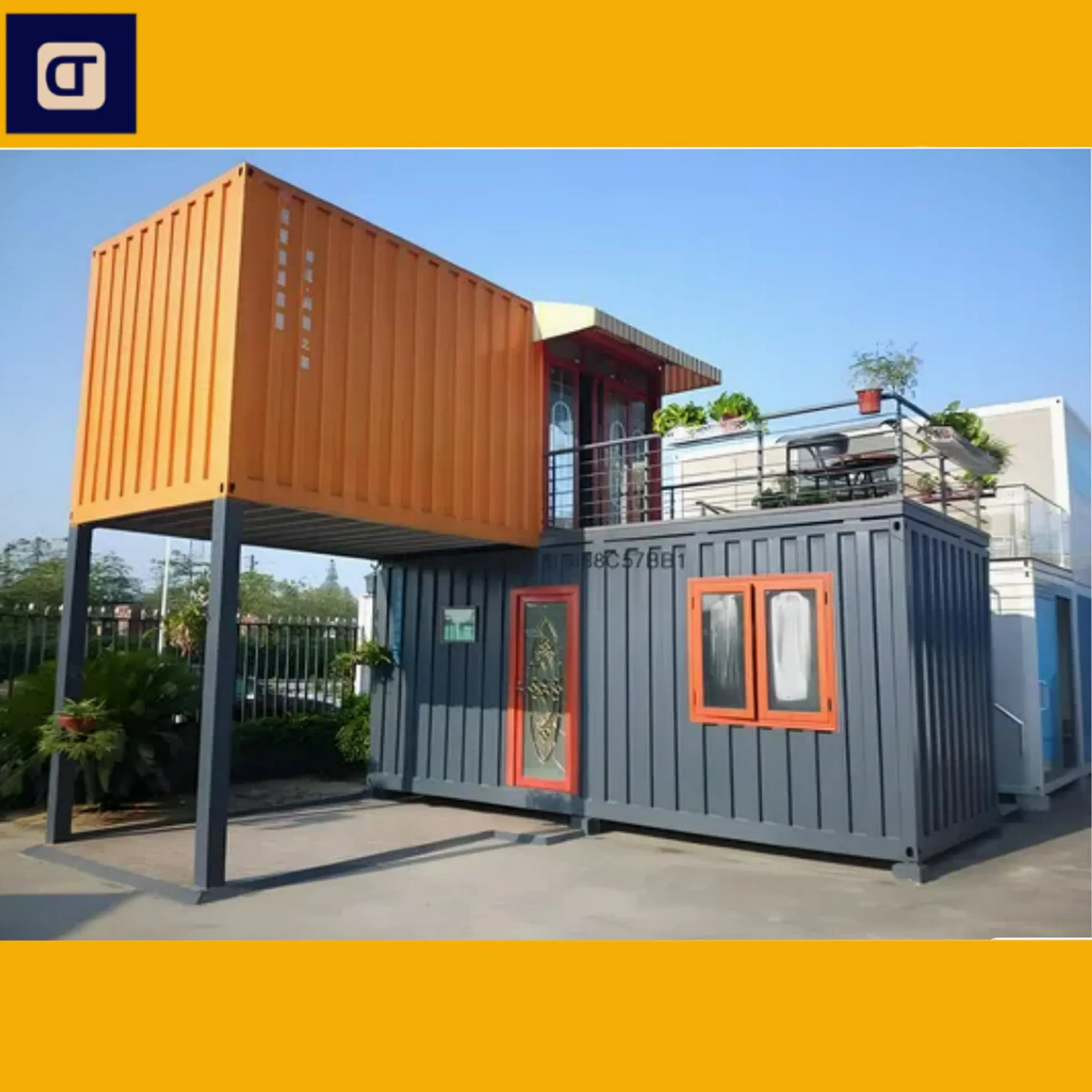 New Prefab Homes Modular Prefabricated House Fast Install Outdoor Double-Storey Office Container House Portable House Modern Container House Coffee Shop