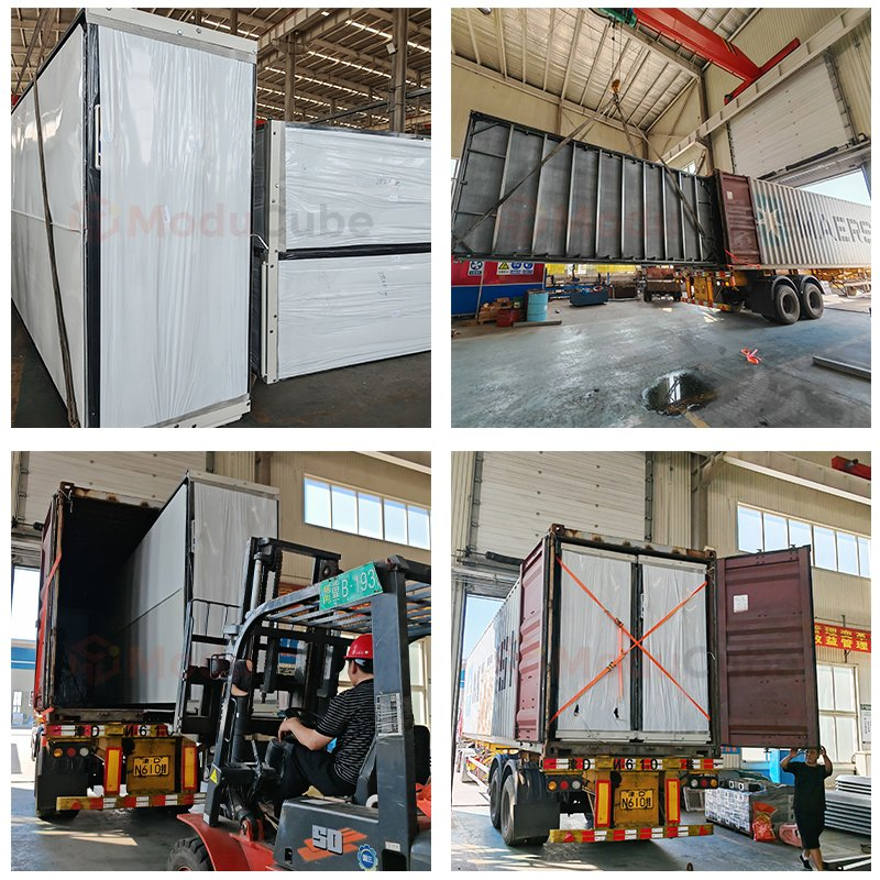 Prefabricated Flat Packaging Folding Prefabricated Modular Container Office