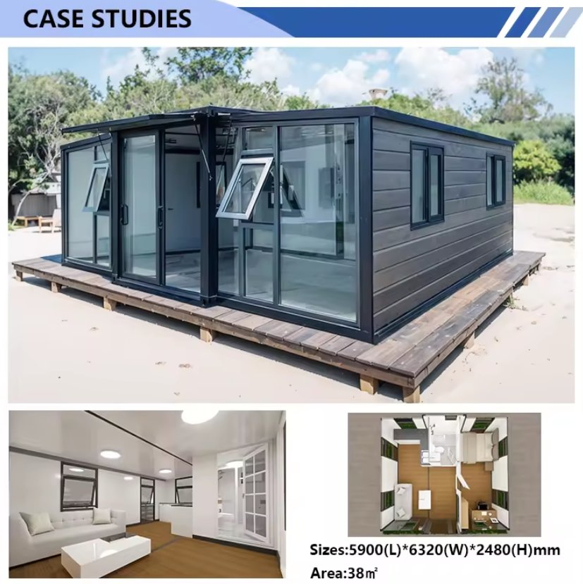 40 FT Prefabricated Mobile Expand Container House Prefabricated Portable Small Family Modern Villa Family Structurewaterproof