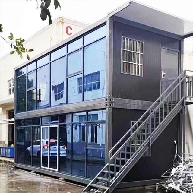 Manufacture Design Luxury Prefabricated Shipping Container Homes 3 Bedroom Double Storey Mansion Modular House for Living