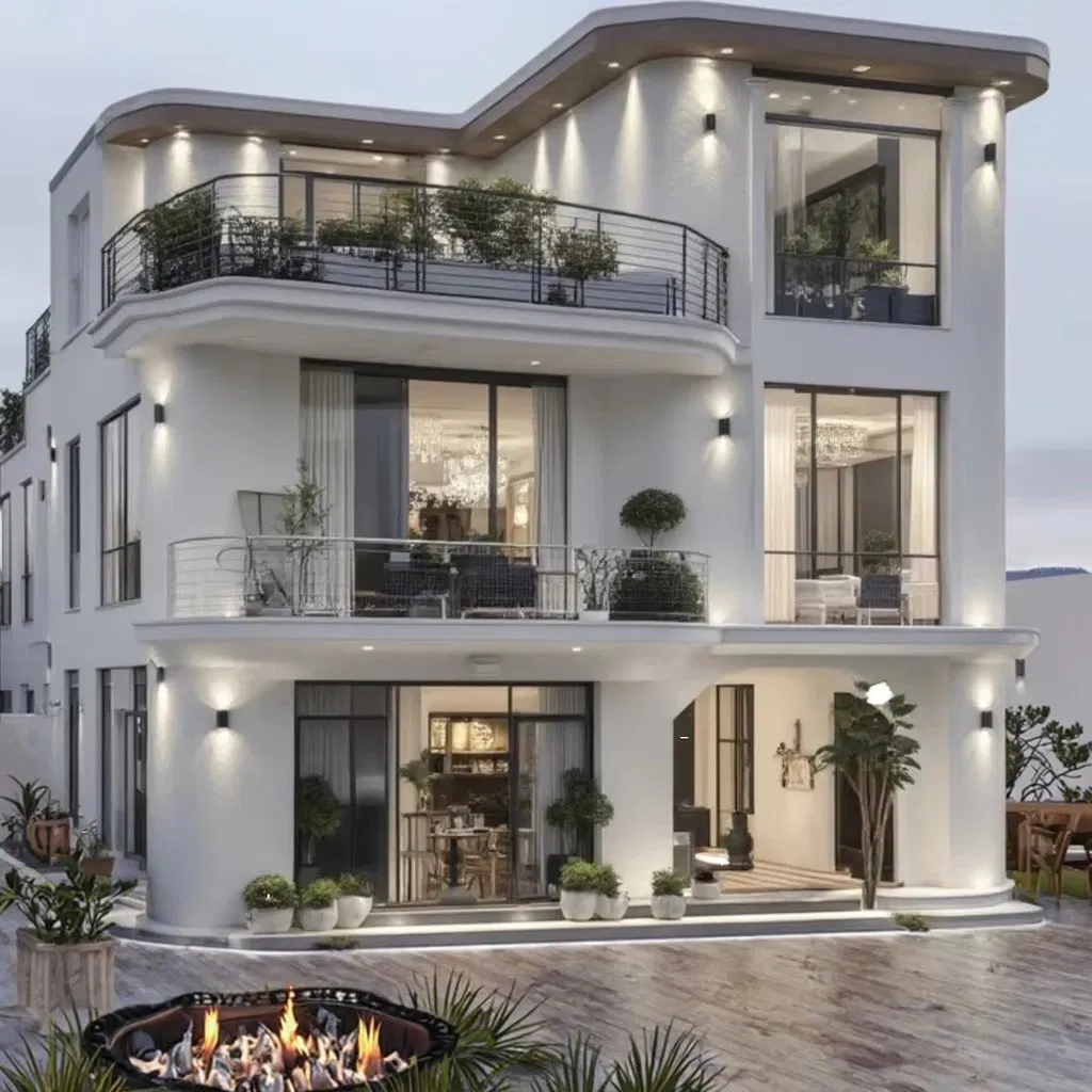 Customized Luxury Modular Light Steel Structure Prefabricated Villa Portable Prefab House Steel Frame Tiny House for Villa House Hotel