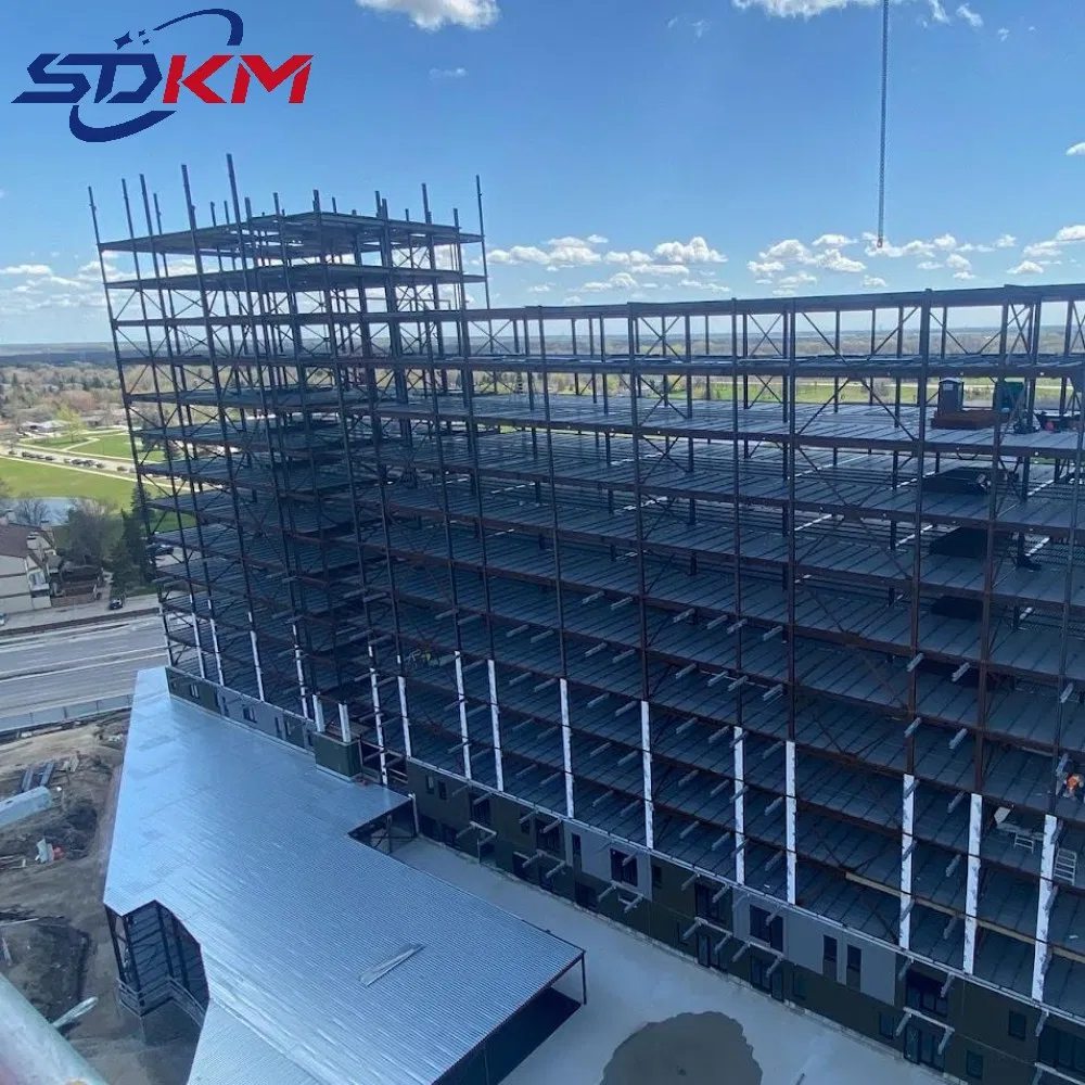 Residential Building Metal Frame Office Building Steel Prefabricated House for Family Steel Prefabricated 2 Storey Commercial Building