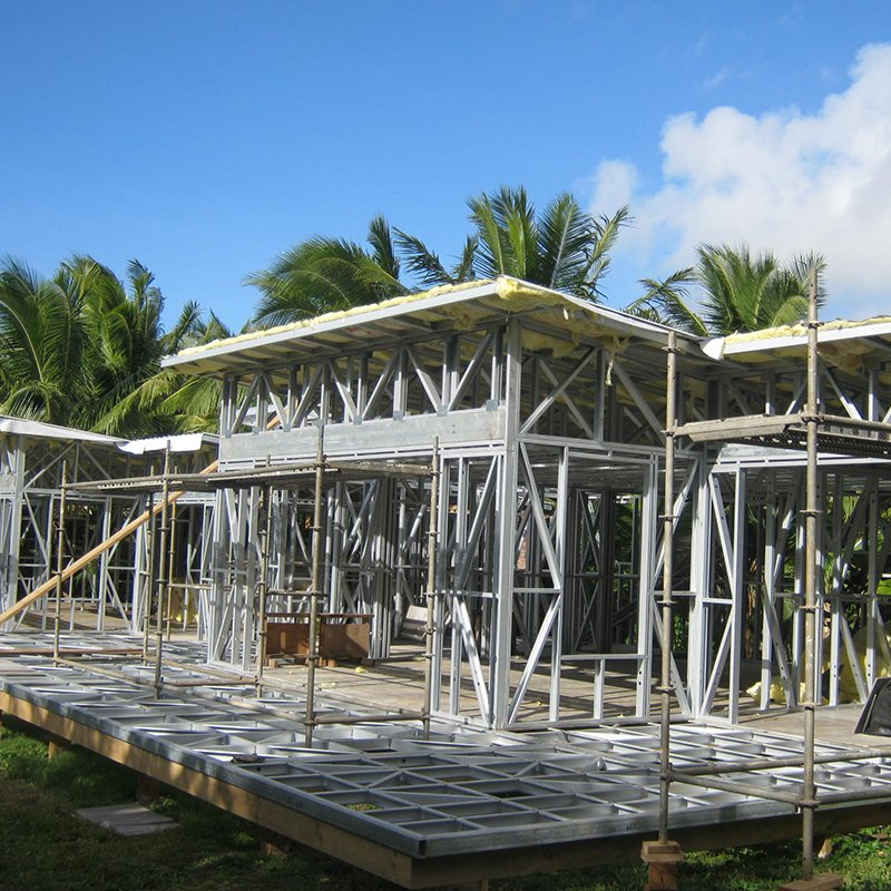 Prefabricated Houses Single Storey Light Steel Frame Villa for Family Top Quality