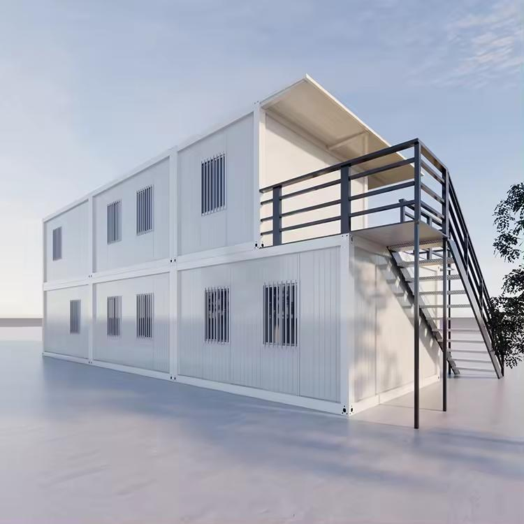 High Quality Double Storey Building Hurricane Proof Prefab Houses 2 Bed 2 Bath Prefabricated Flat Pack Homes Hotel