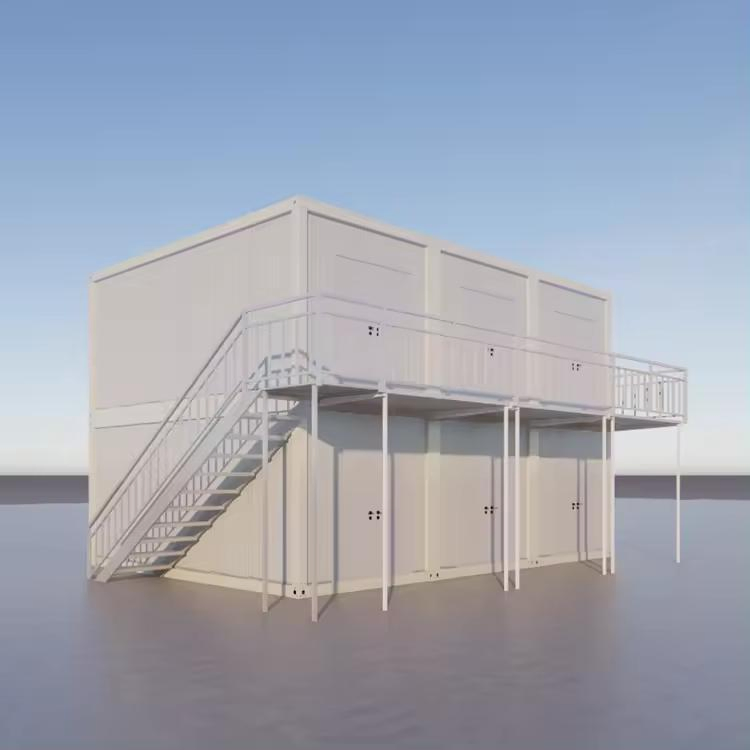 High Quality Double Storey Building Hurricane Proof Prefab Houses 2 Bed 2 Bath Prefabricated Flat Pack Homes Hotel