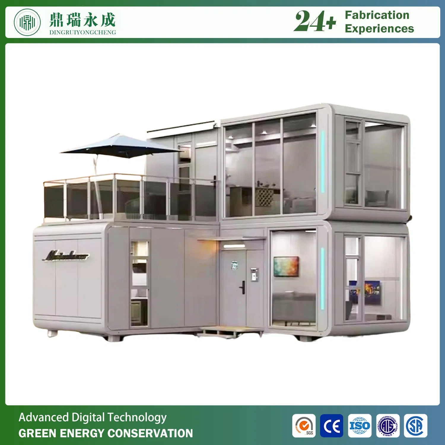 20FT 40FT Foldable Tiny Luxury Home Mobile Prefab Expandable Container Prefabricated House