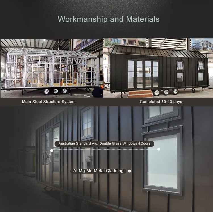 Tiny House Kitchen and Bedroom View